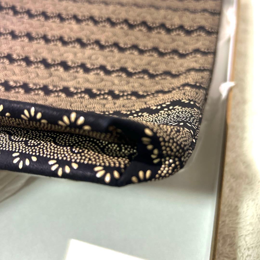 未使用　極美品　印傳屋　インデンヤ　巾着　ハンドバック　着物　黒　ブラック　大き