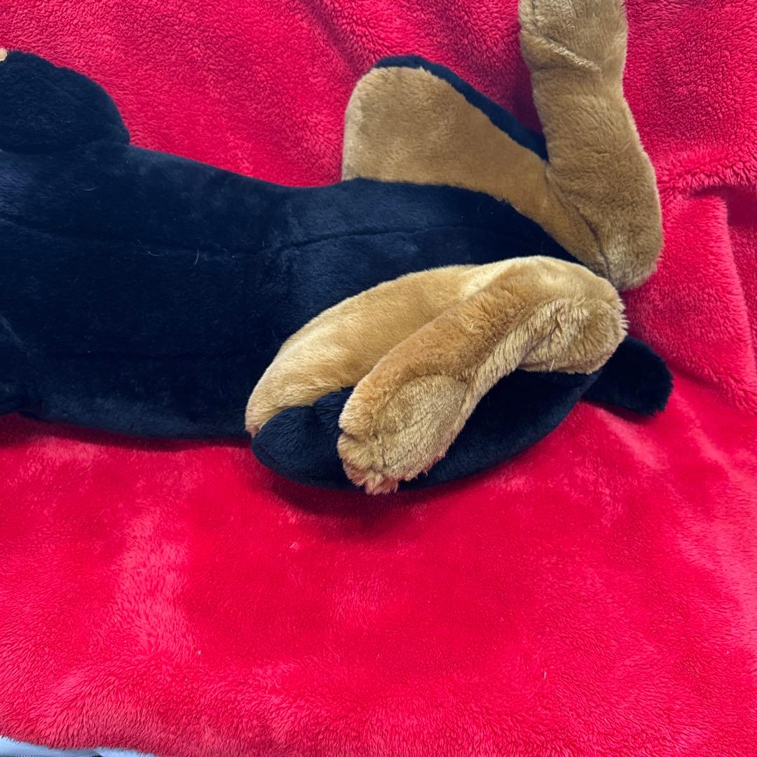 ⭐︎希少　大きな番犬　ぬいぐるみ　ドーベルマン？ロットワイラー？　寝そべり