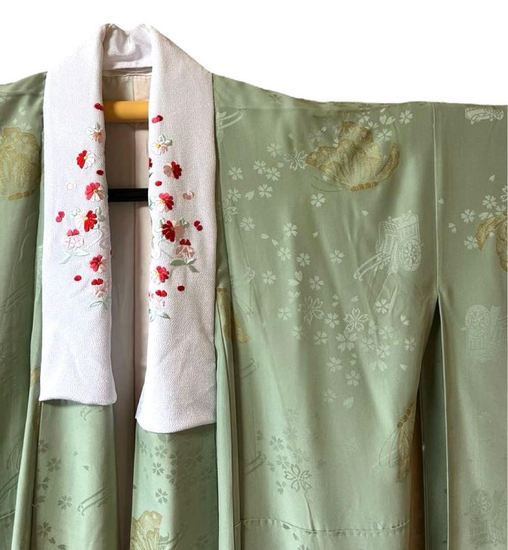 振袖&長襦袢セット　山吹がかった黄色