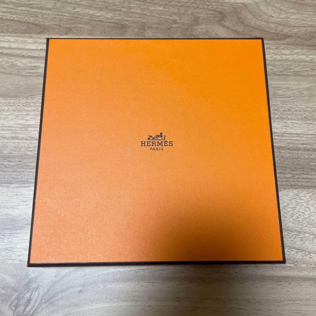 【HERMES】　ハンドタオル　タオルハンカチ　ピンク