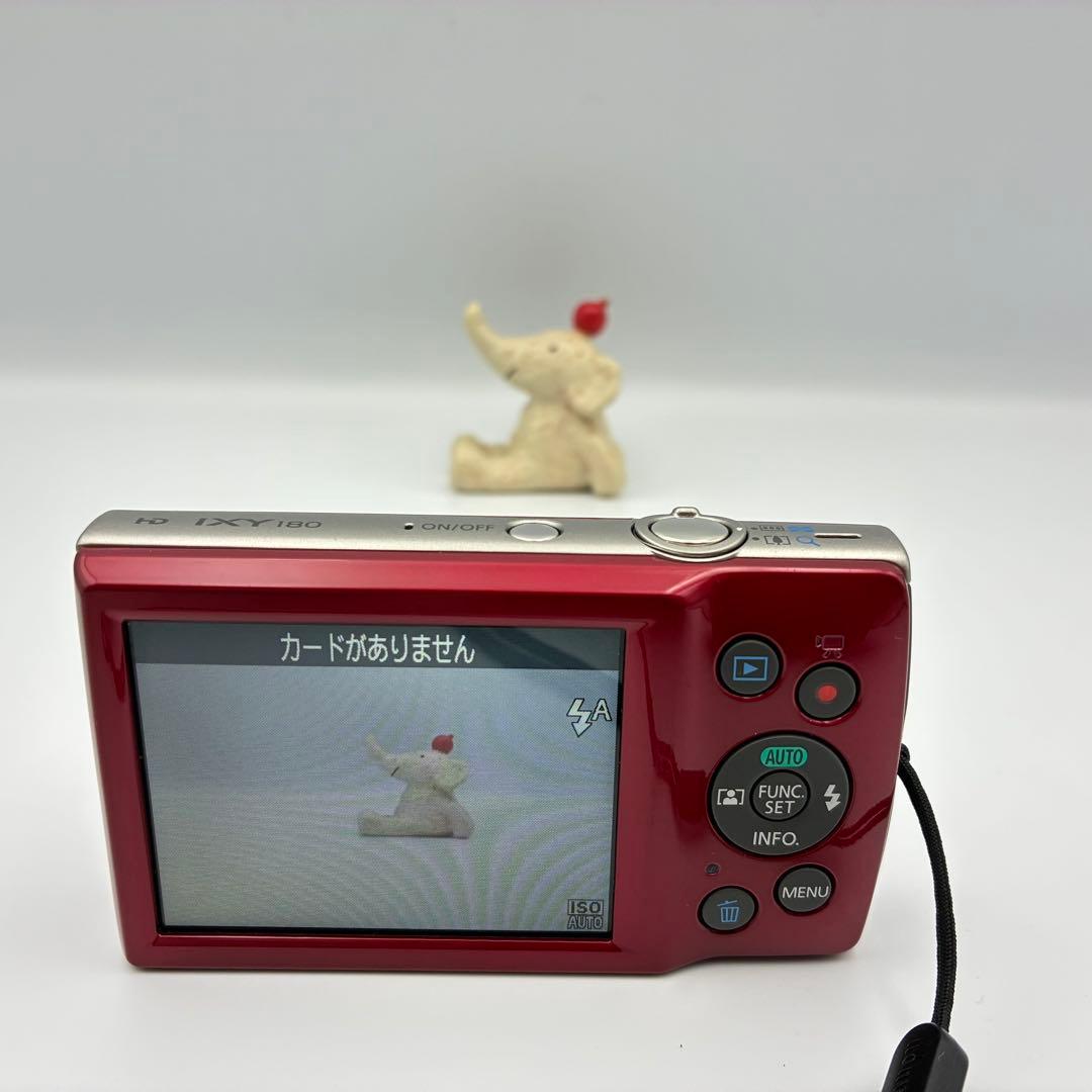 ★値下げ★美品★ CANON IXY180 レッド キヤノン バッテリー２個