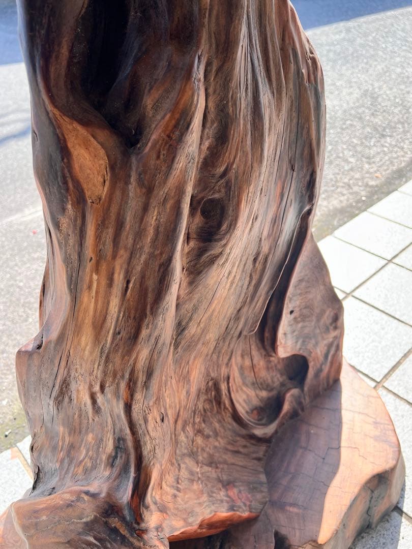 特大サイズ　アンティーク置き物　木製　花台　飾り台　インテリア