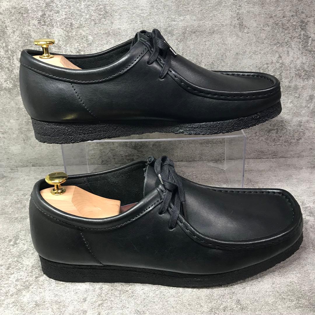 【未使用級】Clarks Wallabee ワラビー　レザー　黒　28.5㌢