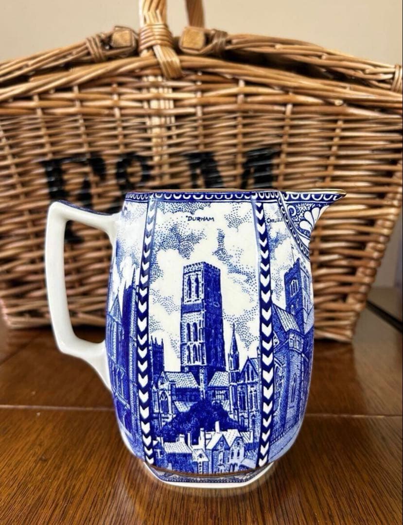 英国ティーメイカー　リントンズ　ブルーアンドホワイト　ジャグ　ピッチャー