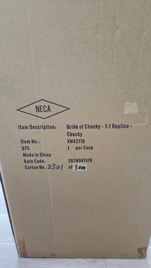 12/4まで！NECA チャイルドプレイ チャッキー　等身大フィギュア 人形