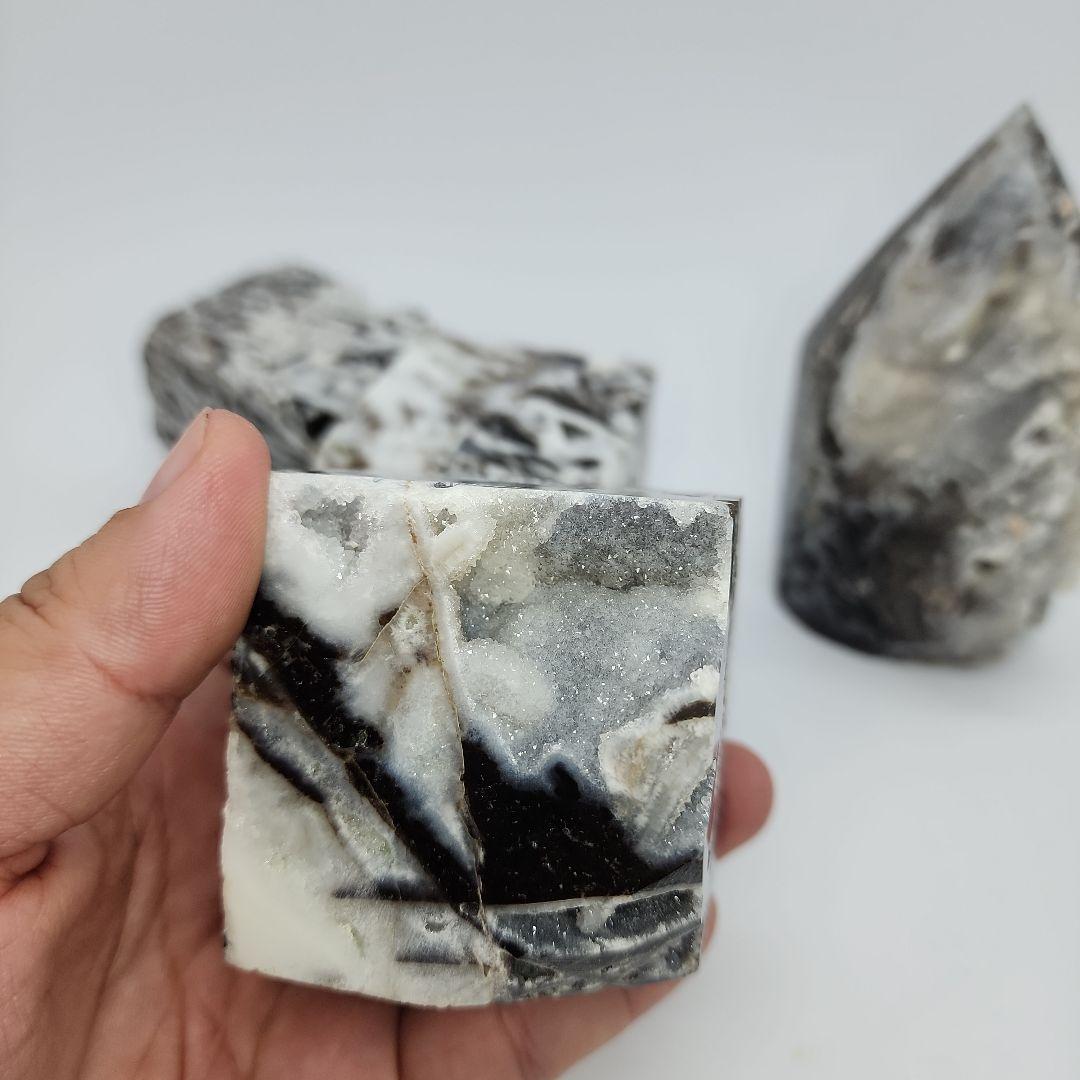 天然石 スファレライト キューブ タワー 4点セット！