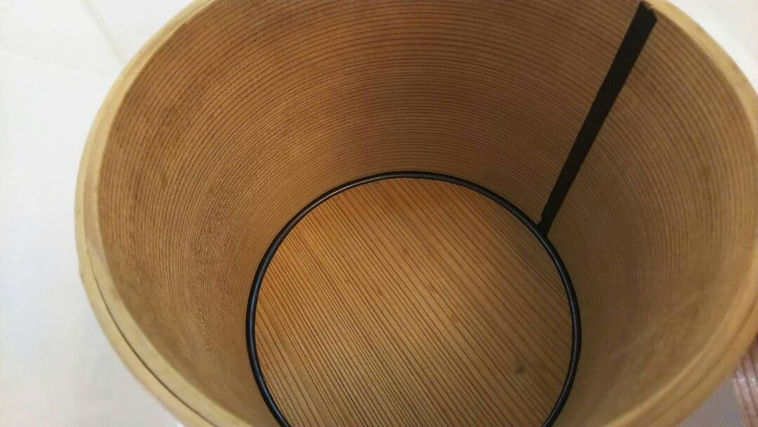 木地曲水指  木地釣瓶水指  二点