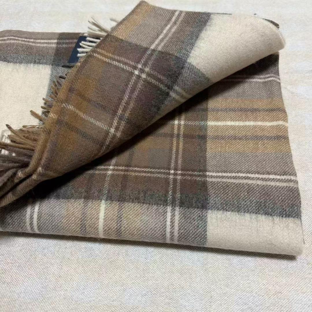 見*道様 Johnstons ジョンストンズ カシミア 大判 チェック ストール