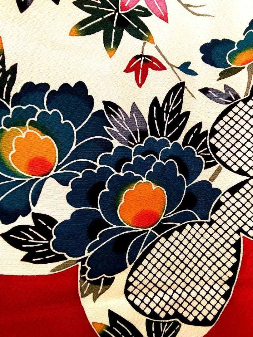 振袖フルセット、正絹紅型振袖、成人式、重ね衿、帯揚げ帯締め、西陣袋帯、襦袢