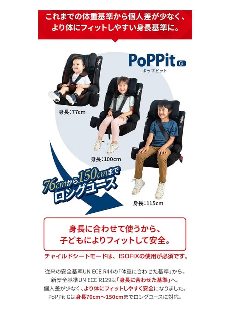 【新品・未開封】Nebio ネビオ チャイルドシート【R129適合/ISOFIX