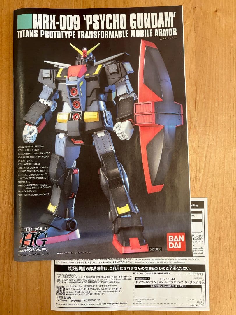 【完成品】HG サイコ・ガンダム ［メタリックグロスインジェクション］ゼータ付き