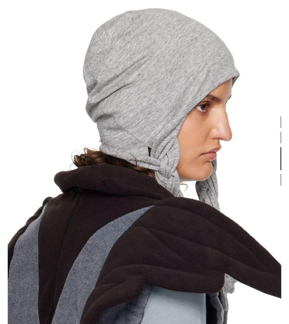 Venicew Pigtail グレー 編み込みひも付きニット帽