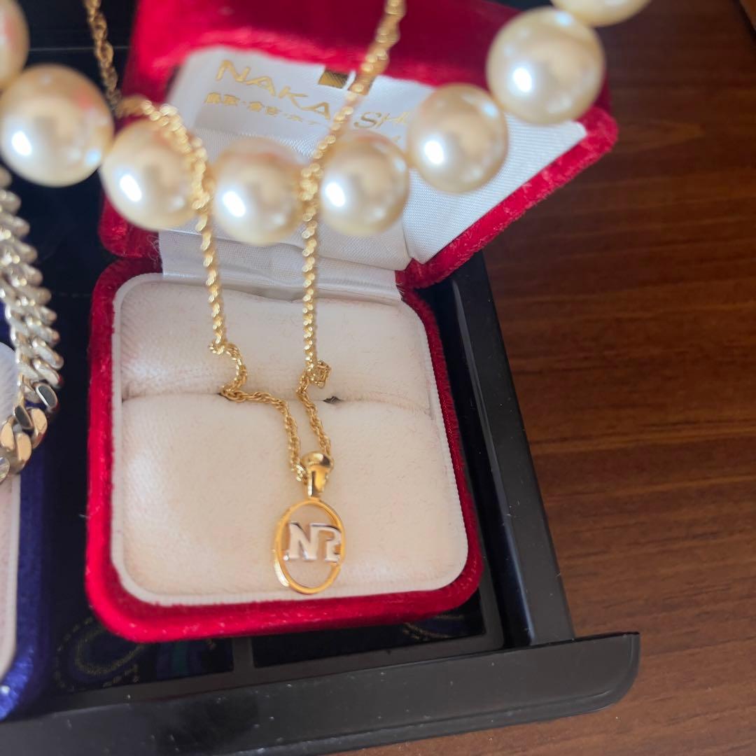 遺品整理 大量 k18刻印ピアスあり ブランドアクセサリー パール ネックレス