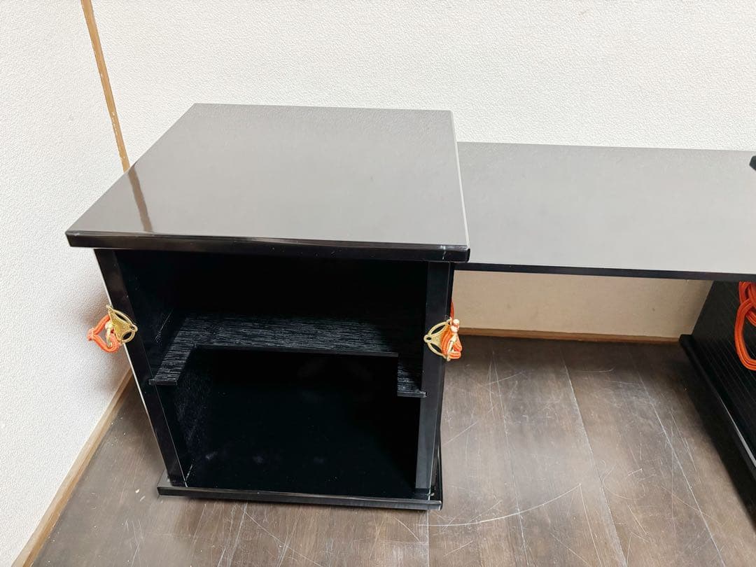 美品 茶道具 御園棚セット 立礼棚 丸炉 椅子2脚淡々斎好写 裏千家大型宅配便