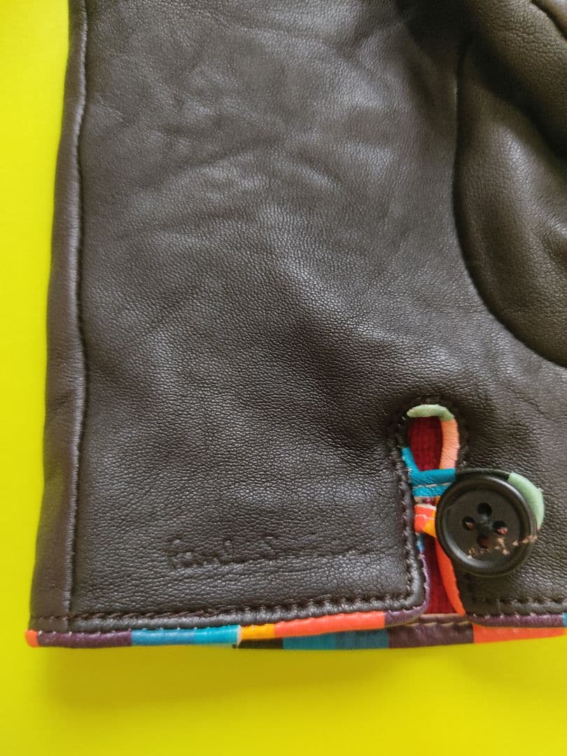 Paul Smith ダークブラウン レザー手袋 24cm