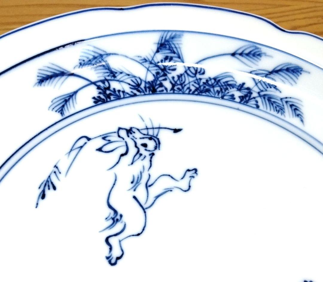 ☆ 平安松泉 清水焼 鳥獣戯画皿