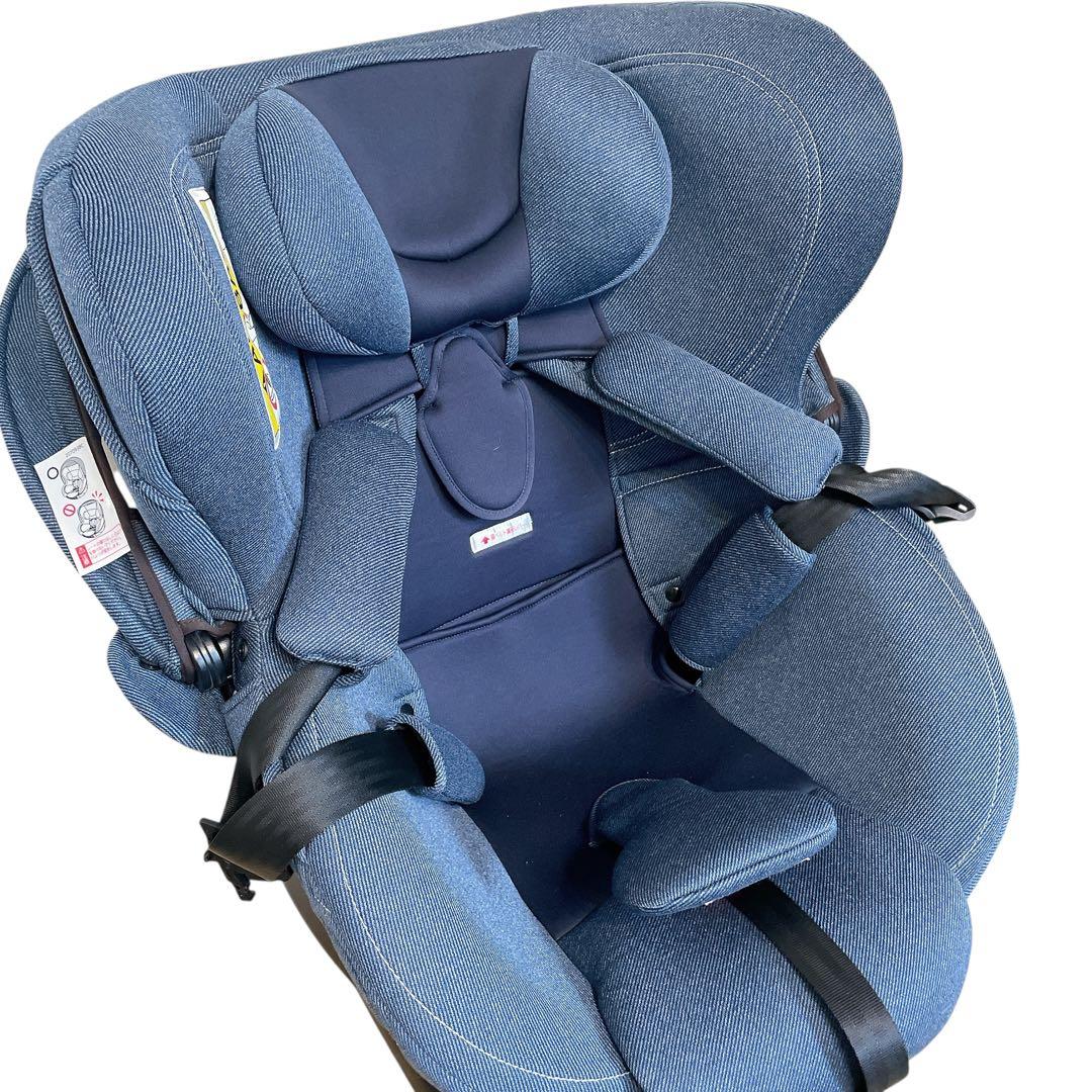 エールべべ　クルット4i Oui デニムブルー　ISOFIX 新生児　カーメイト
