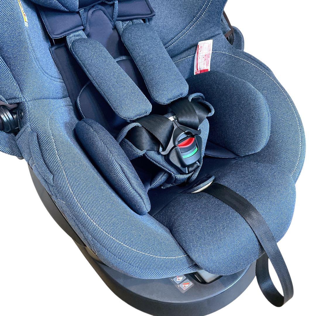 エールべべ　クルット4i Oui デニムブルー　ISOFIX 新生児　カーメイト