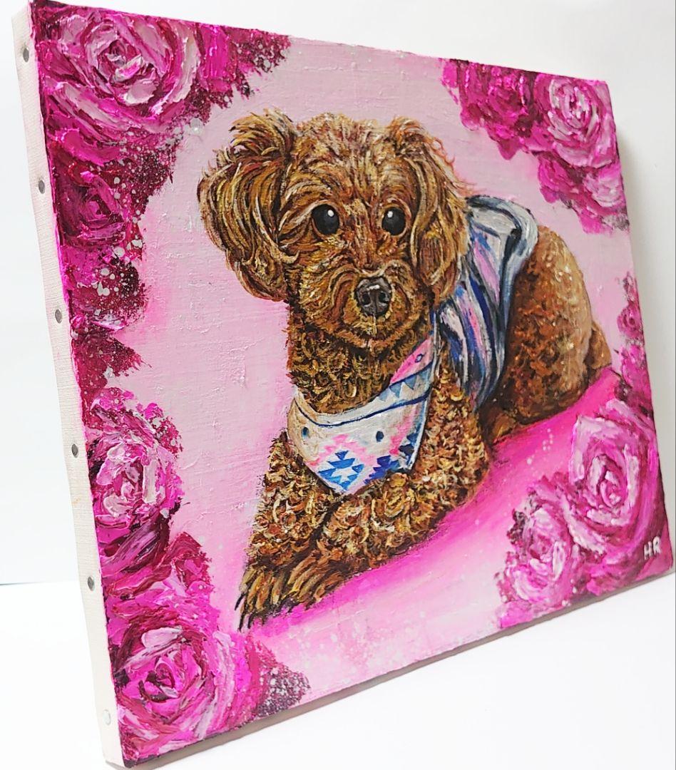 油絵 絵画【トイプードル】