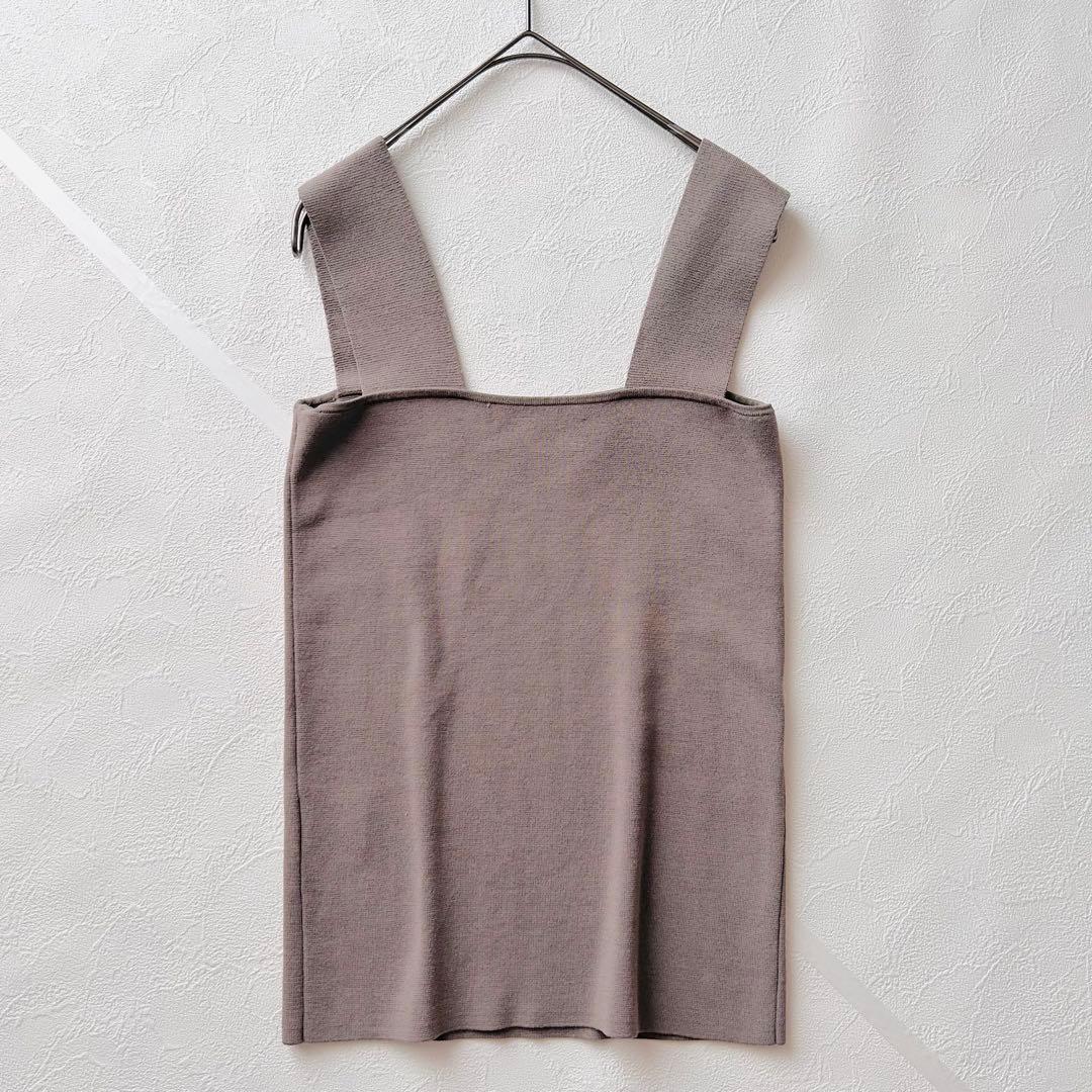 2081A 美品 カオス シルクコンニットタンク タンクトップ グレージュ