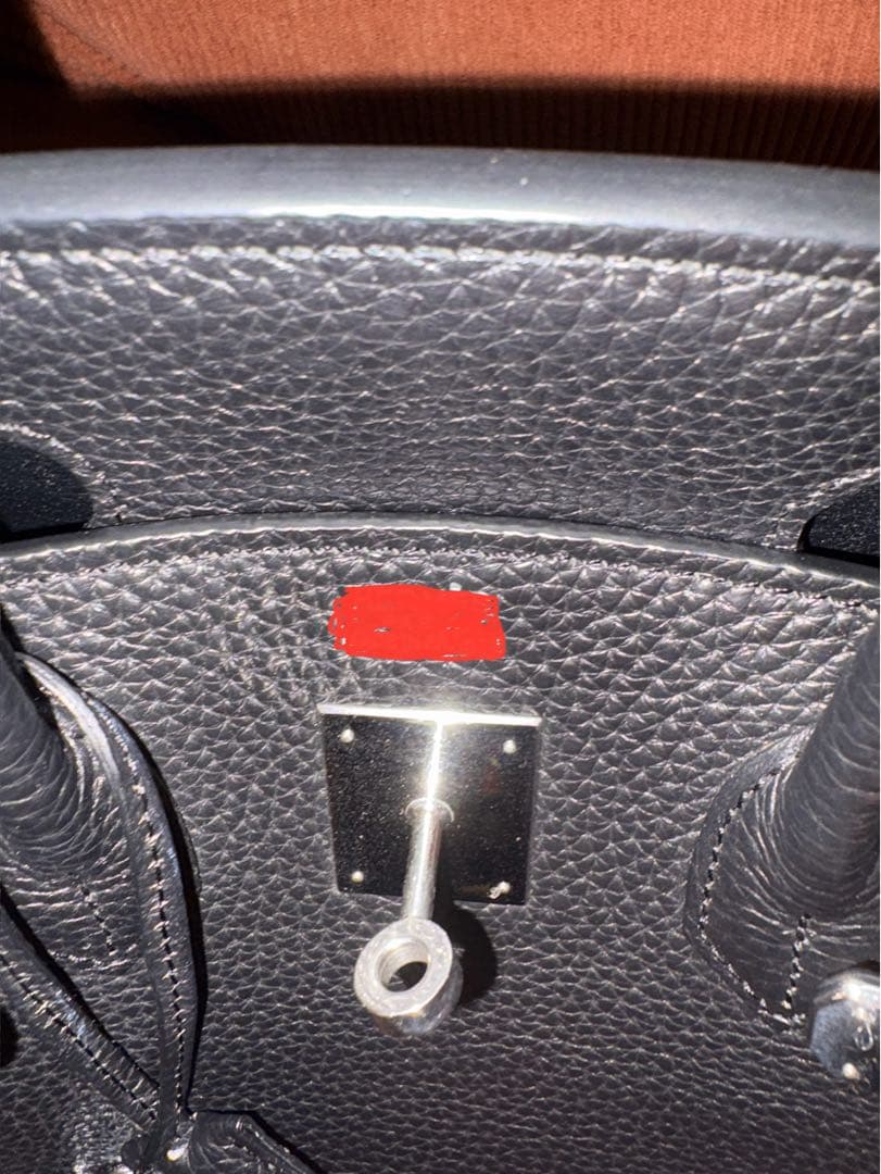 オーダーバッグ　30cm 黒　シルバー金具