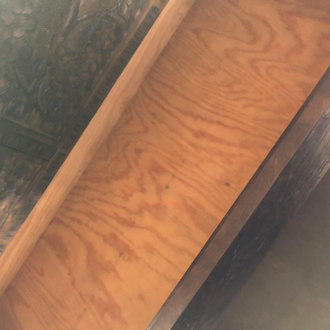 軽井沢彫　箪笥　チェスト　伝統工芸　民芸家具　5杯