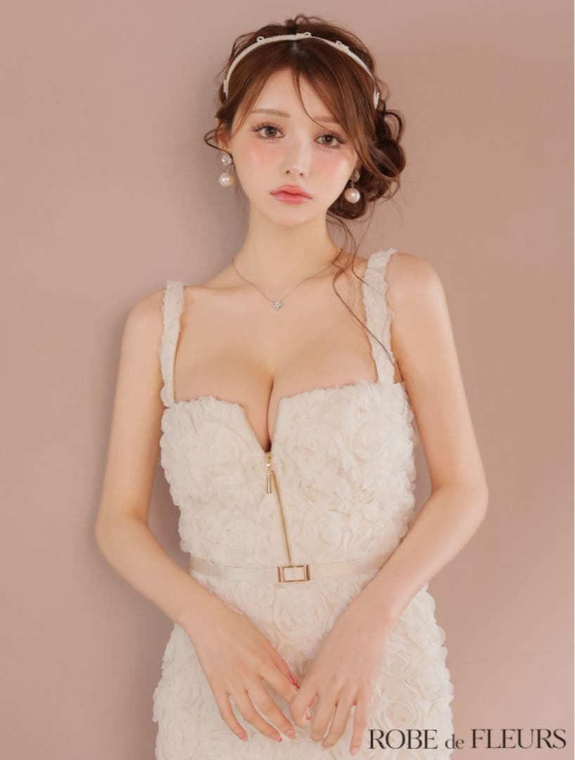 ROBE de FLEURS ローズレースドレス