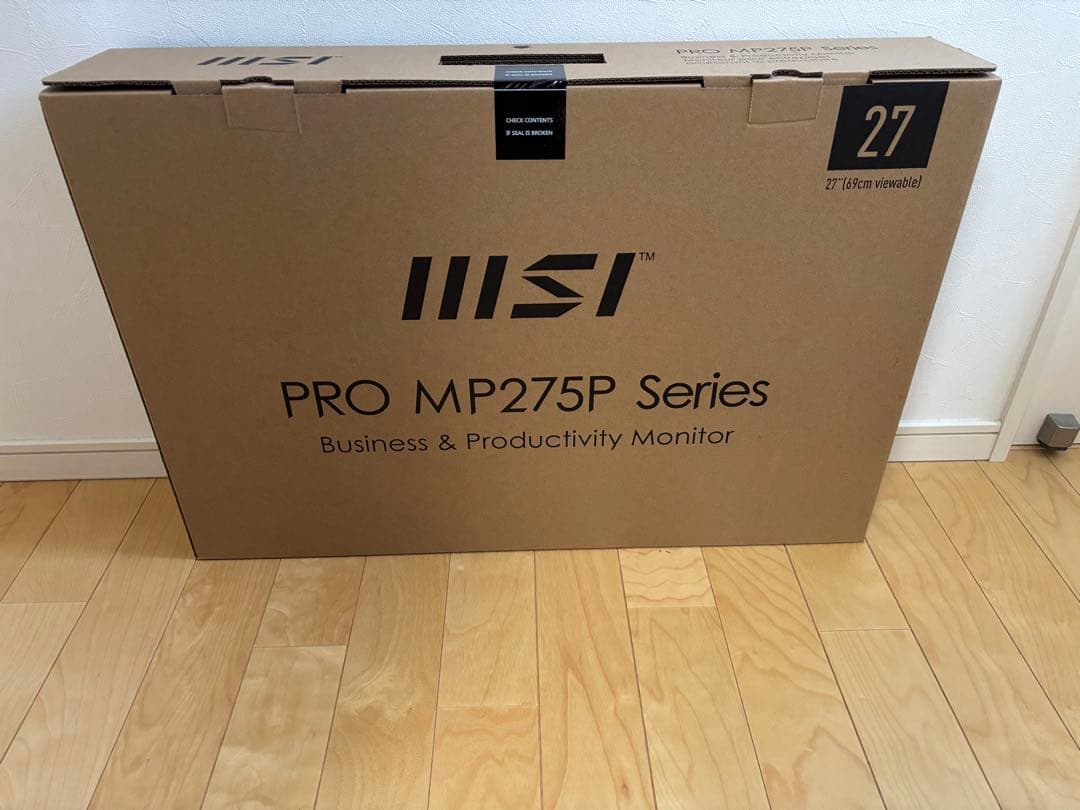 新品未開封未使用　pcモニター27インチ　pro-mp275p msi