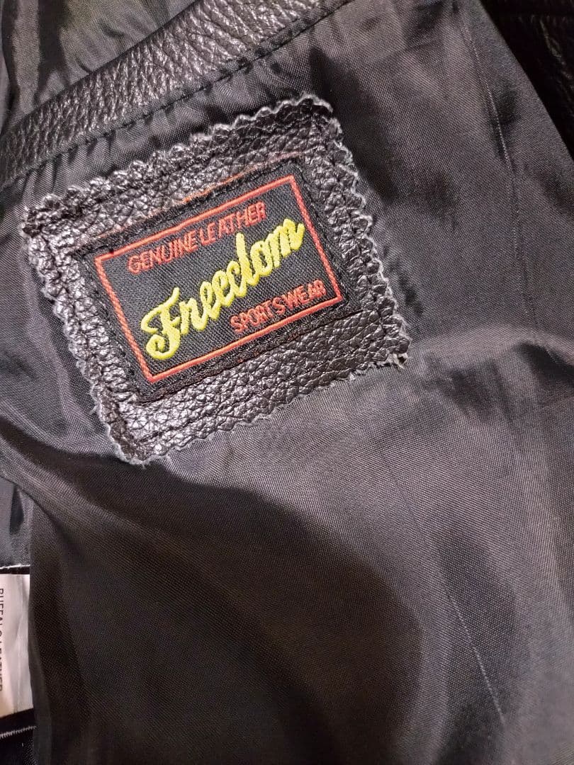 フリーダム ライダース ジャケット シングル バッファロー レザー 古着