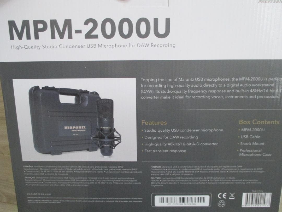 【未使用品】マランツプロ MPM2000U コンデンサーマイク スタンド セット