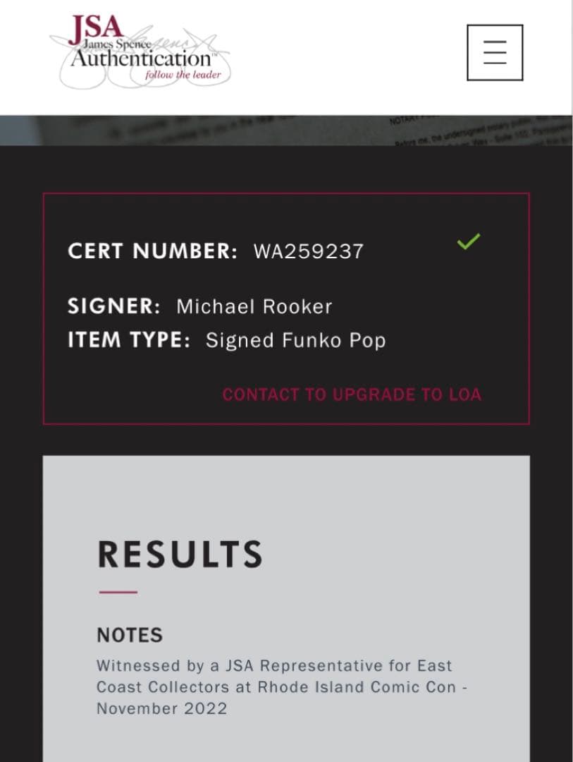 Funko POP ヨンドゥ マイケル・ルーカー 直筆サイン入り