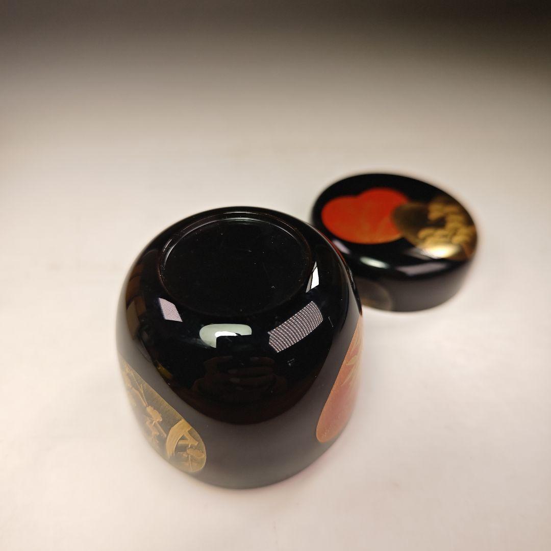 イ615 棗『中村宗伊作』『団扇蒔絵　大棗　共箱』漆塗　茶道具