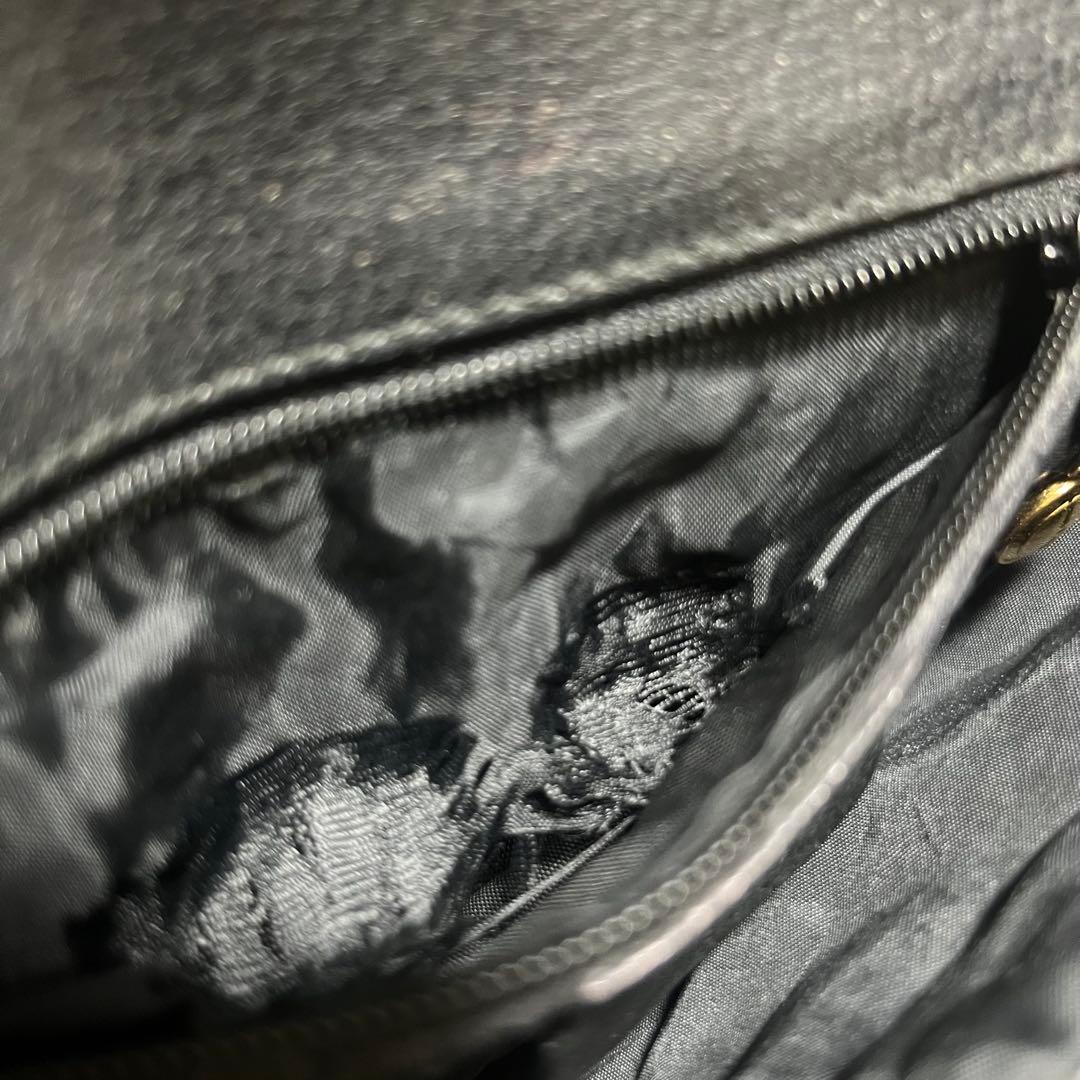 gucci ショルダーバッグ　ワンショルダー　オールドグッチ　ブラック　レザー