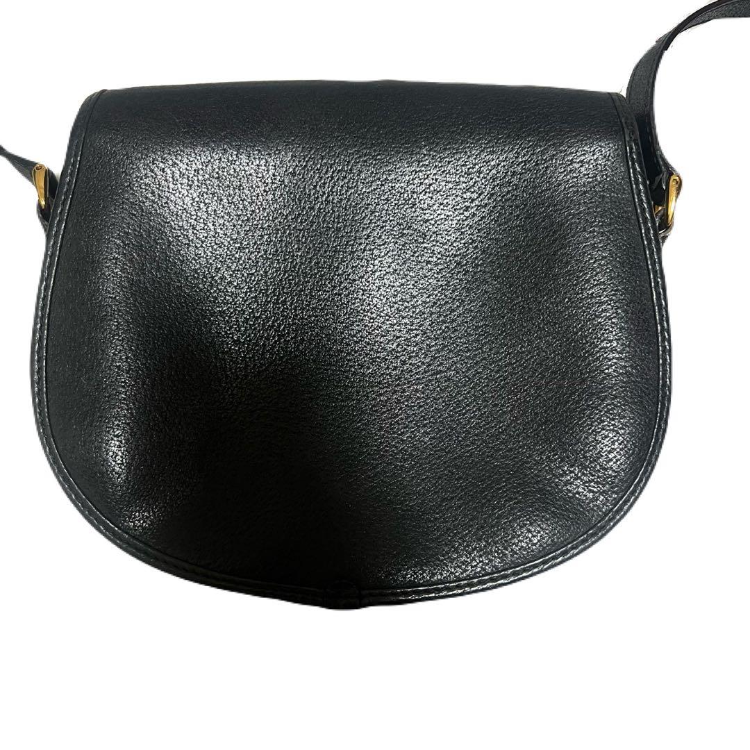 gucci ショルダーバッグ　ワンショルダー　オールドグッチ　ブラック　レザー