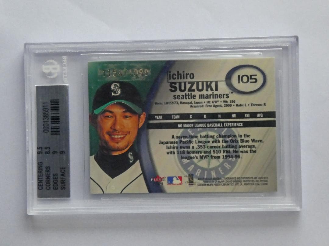 2001 FLEER E-X ICHIRO イチロー シリアルNo.あり！