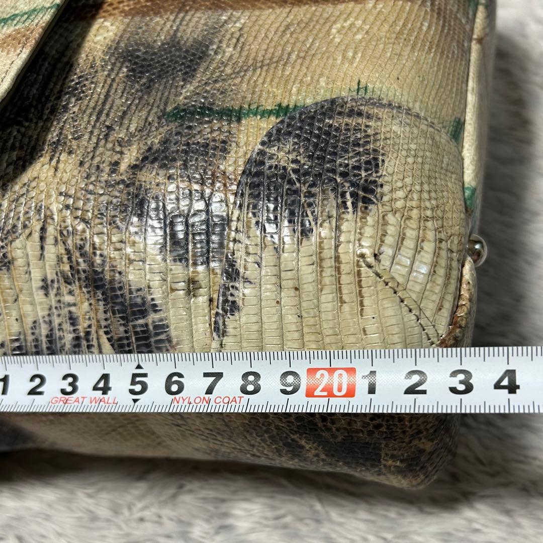 JRA認定 エキゾチックレザー リザード ショルダーバッグ　ハンドバッグ
