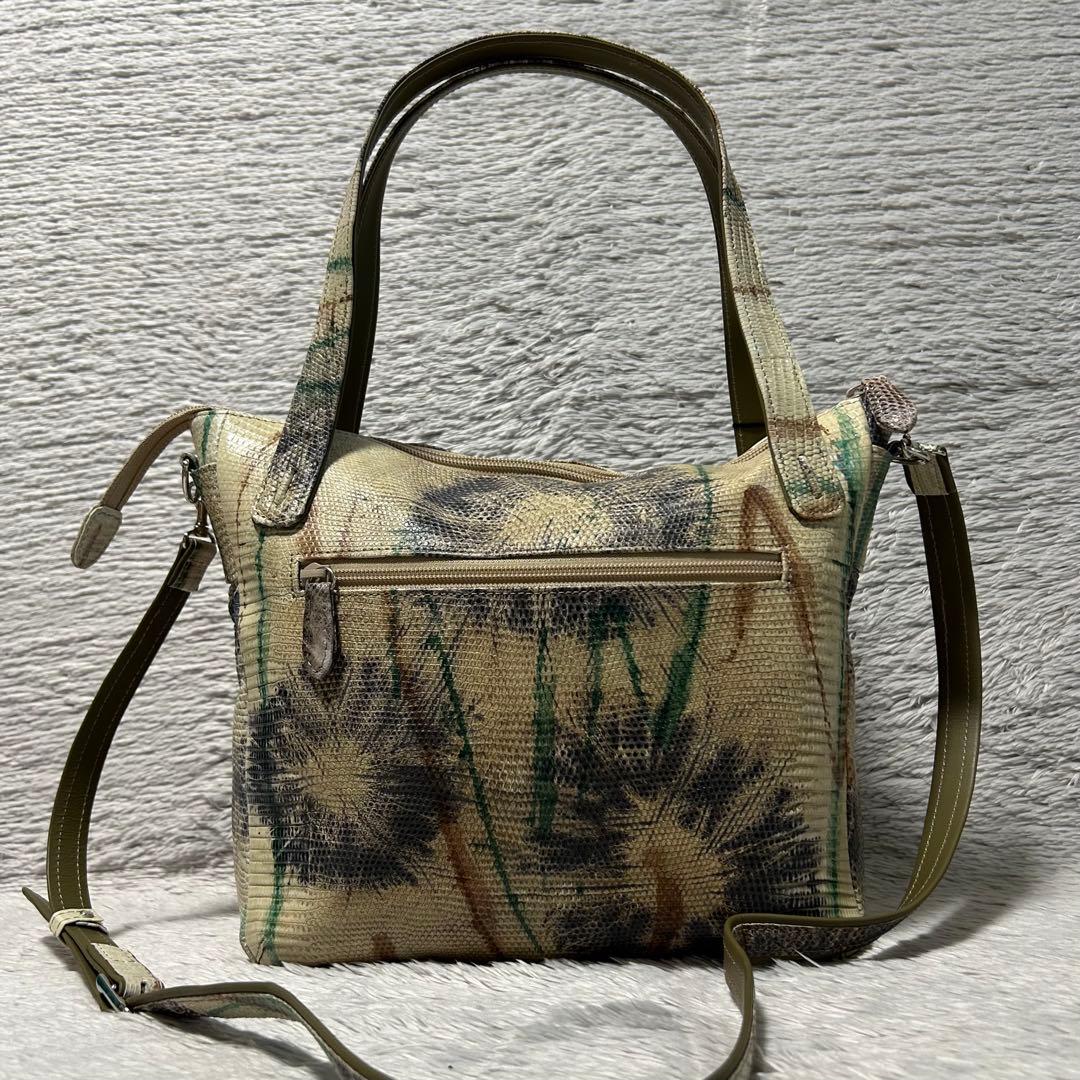 JRA認定 エキゾチックレザー リザード ショルダーバッグ　ハンドバッグ