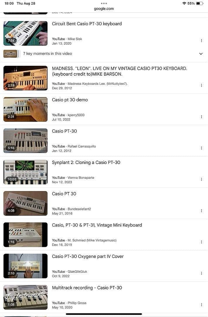 Casio PT-30☆セミアナログ式シンセサイザー☆1983年☆昭和レトロ☆