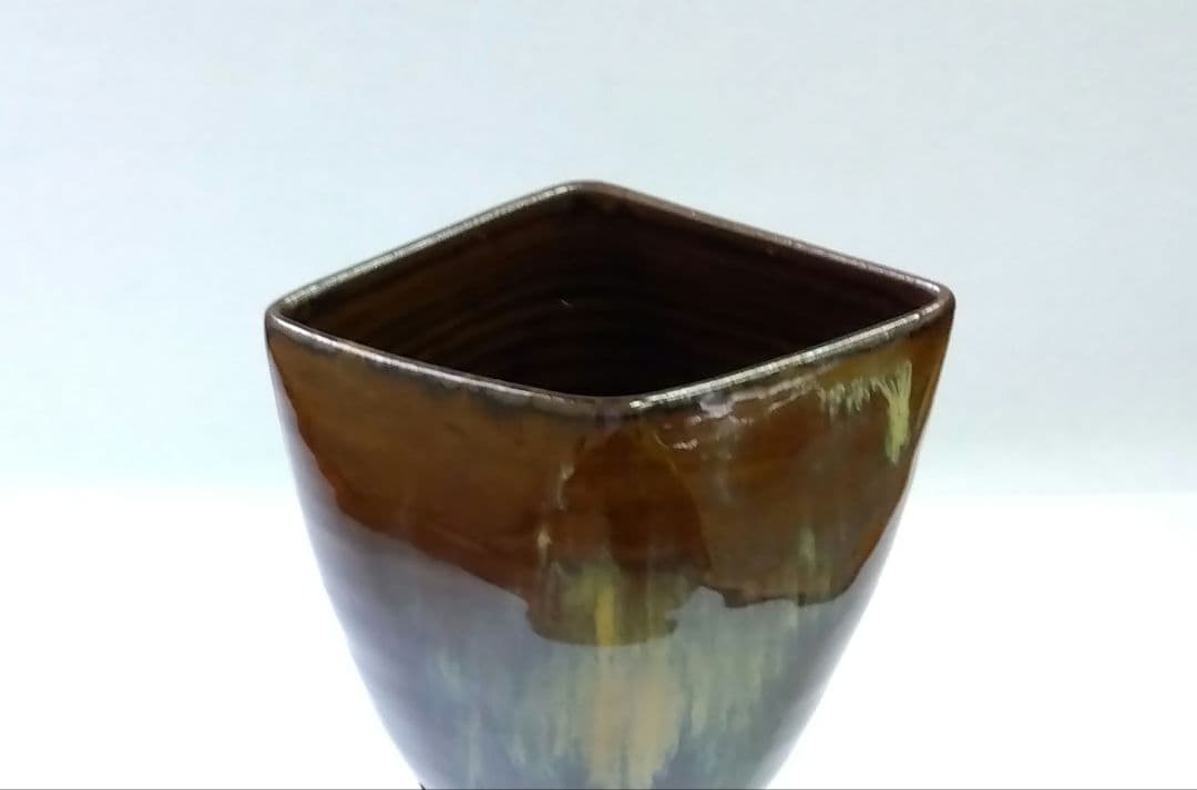 茶道具 花入 高取 笹耳 2代 鬼丸碧山 雪山窯 小石原高取