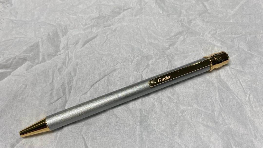 Cartier シルバーボールペン 専用ケース付き サントス ドゥカルティエ