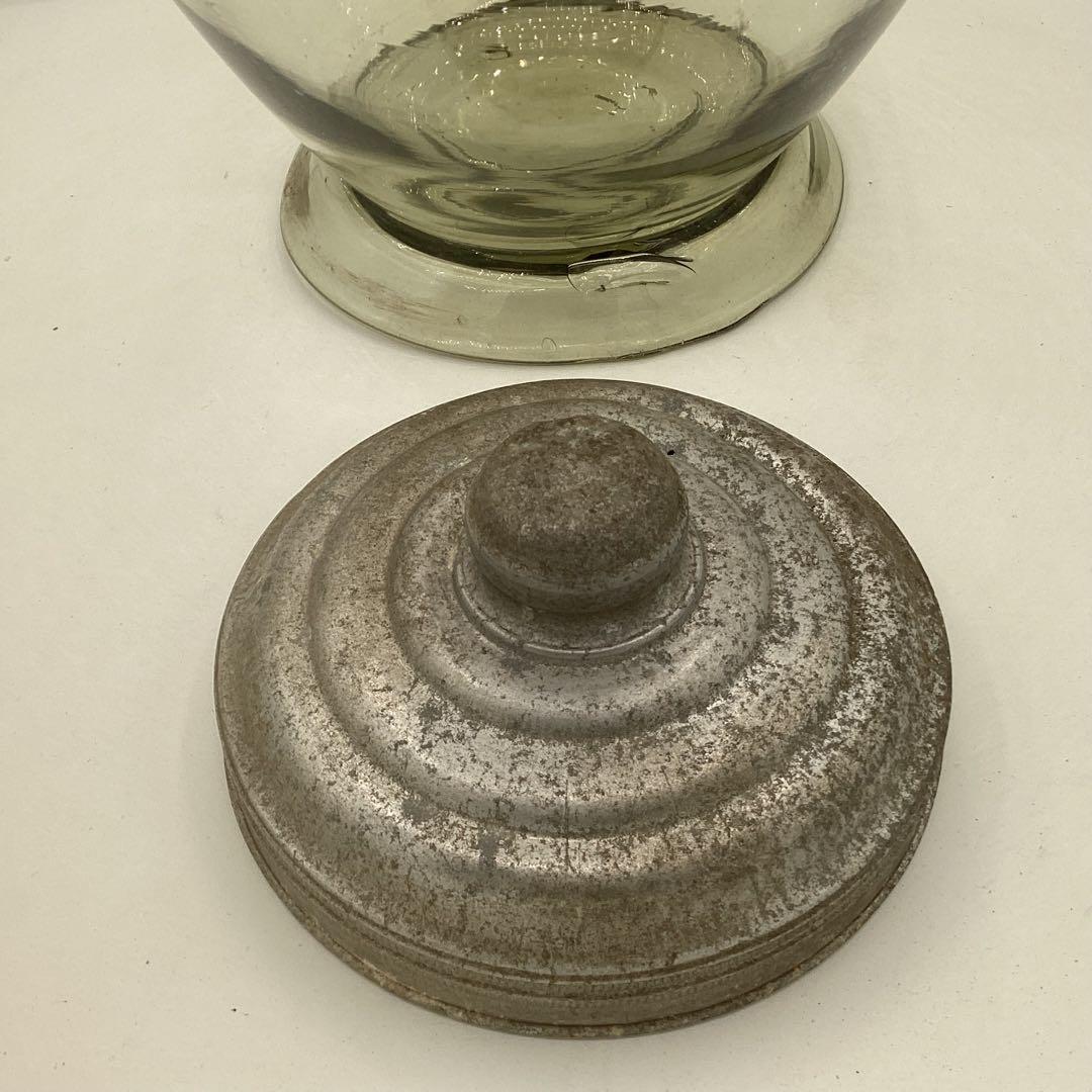 (美品◎送料込)地球瓶 菓子瓶 菓子びん ガラス 昭和レトロ アンティーク②