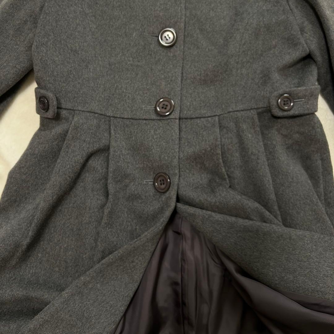 Mignon Rêve ピュアカシミヤ100% コート グレー Aライン 11号