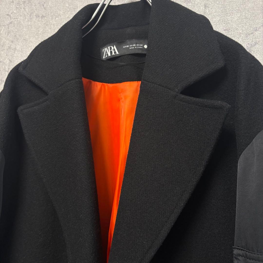 ZARA MA-1切替 マッチングボンバーコート 黒 XS オーバーサイズ