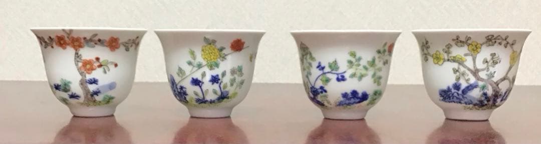 S*)様 中国古美術　煎茶碗　十二客　無傷　大清康熙年製