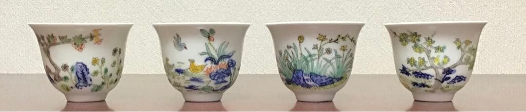 S*)様 中国古美術　煎茶碗　十二客　無傷　大清康熙年製