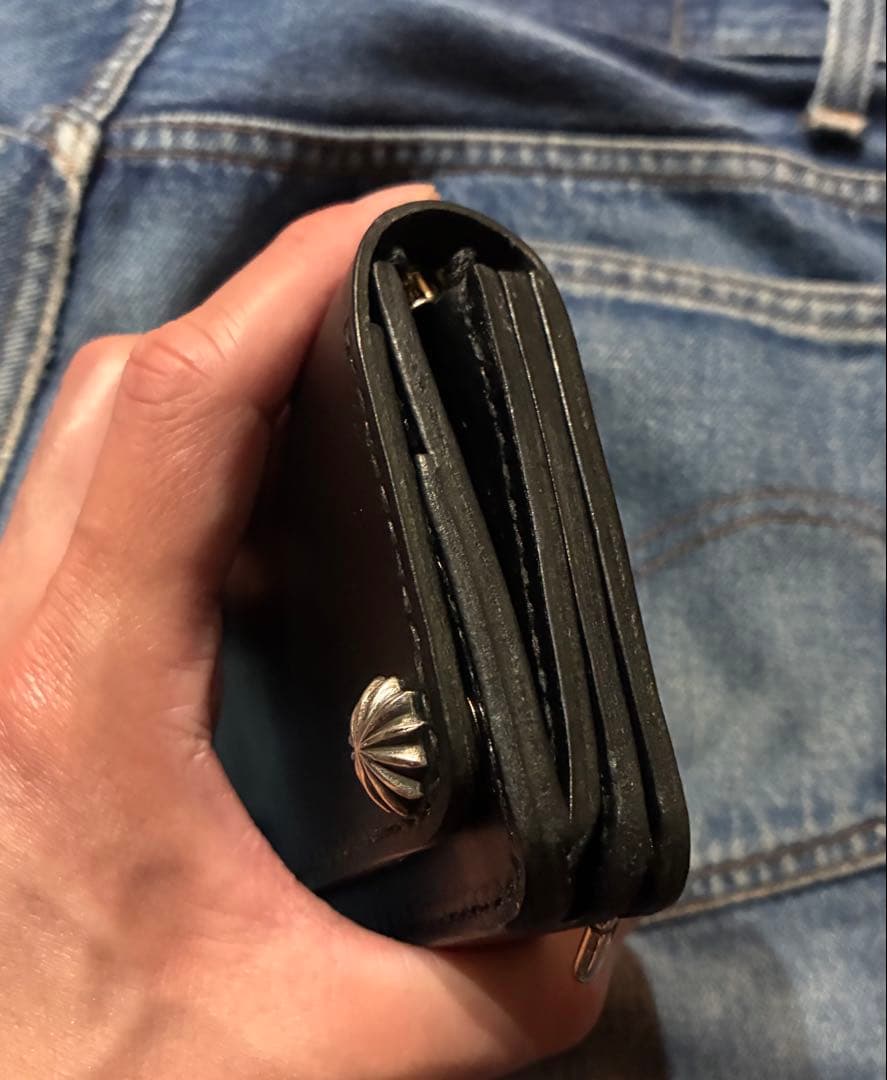 トラッカーウォレット　ショートサイズ　シルバー925アポロコンチョカスタム