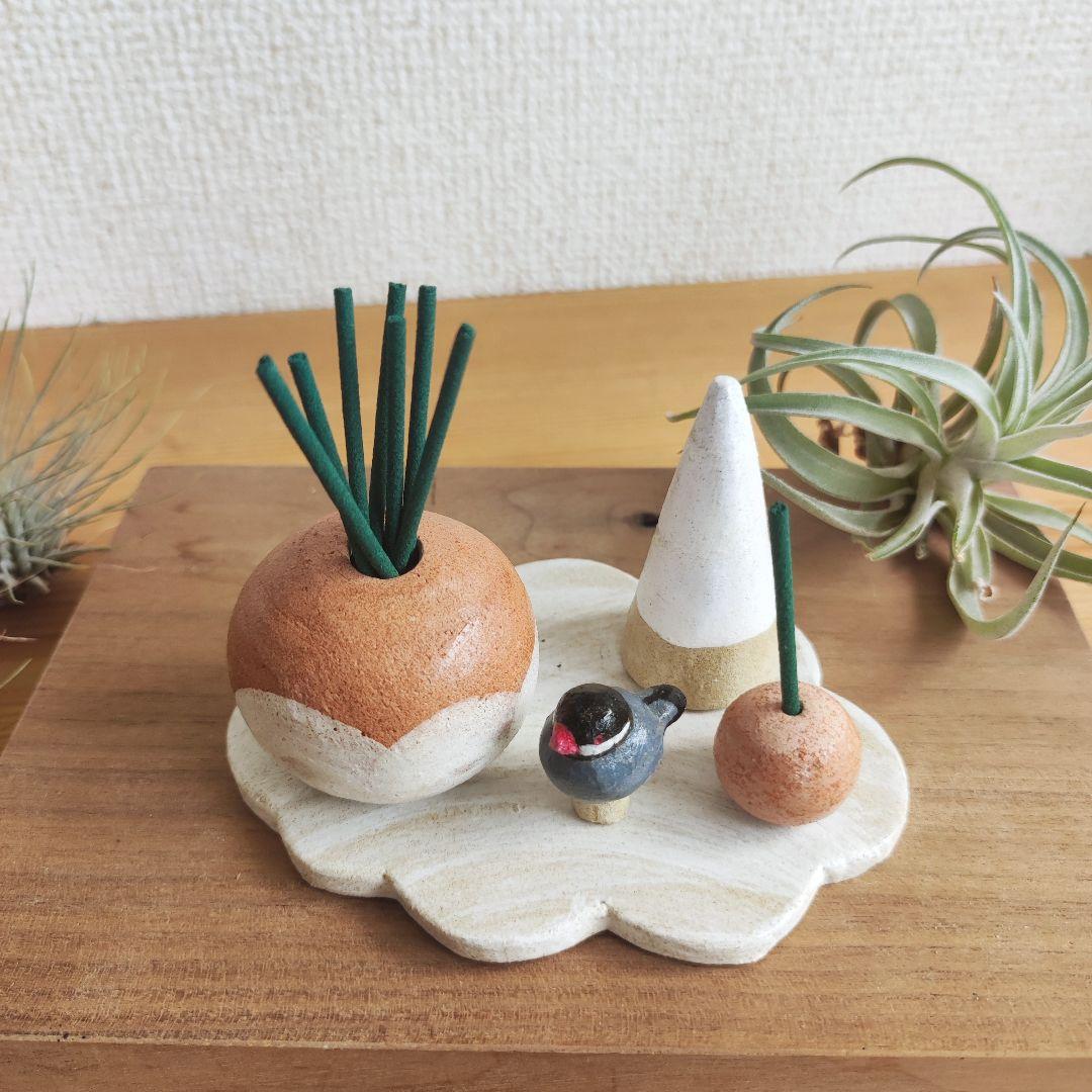 文鳥さんの色々アレンジお香立てセット