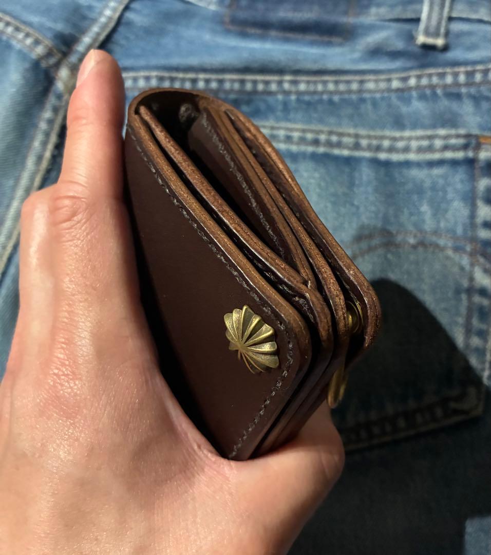 トラッカーウォレット　ミドル　イタリアンレザー　ブルガロ　アポロコンチョ