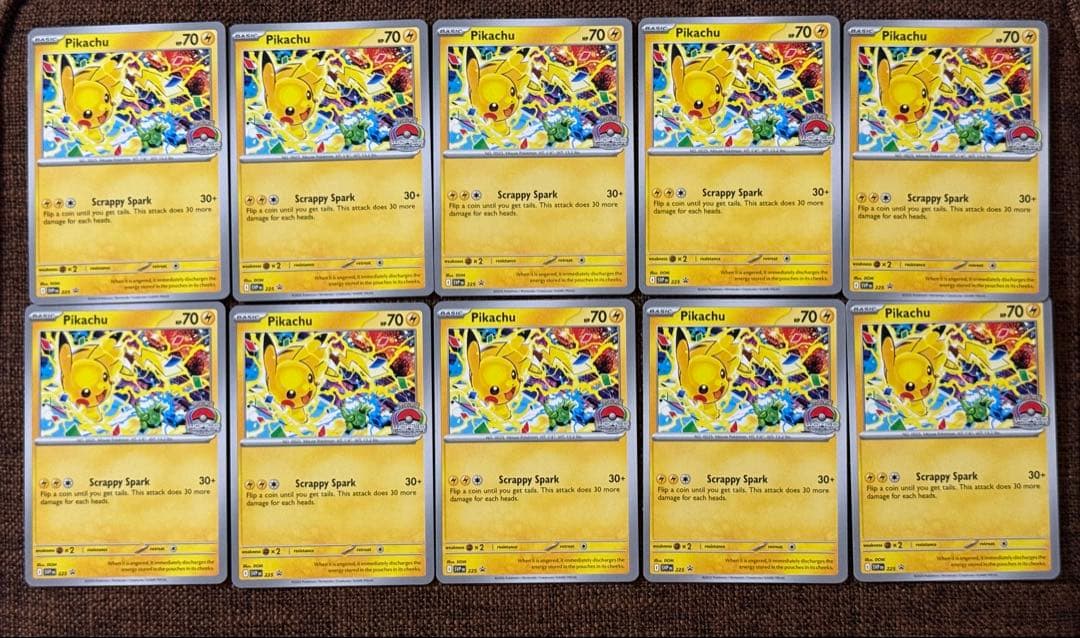 10枚セット　ピカチュウ WCS プロモ 2025 海外 英語 アナハイム