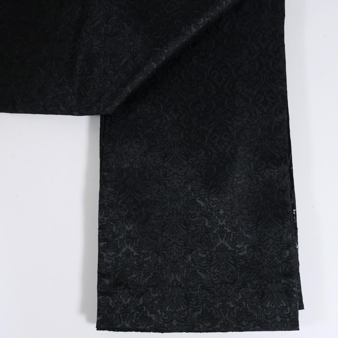 【美品】 振袖6点セット ◆丈157cm◆黒フルセット総絞り正絹帯新品Tc11